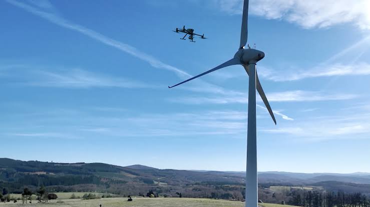 Drone inspection of wind turbine generator blades